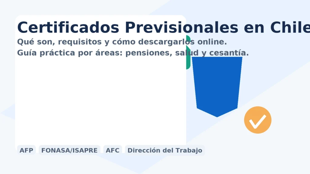 Certificados previsionales en Chile: guía para descargar online (AFP, FONASA/ISAPRE, AFC y Dirección del Trabajo)