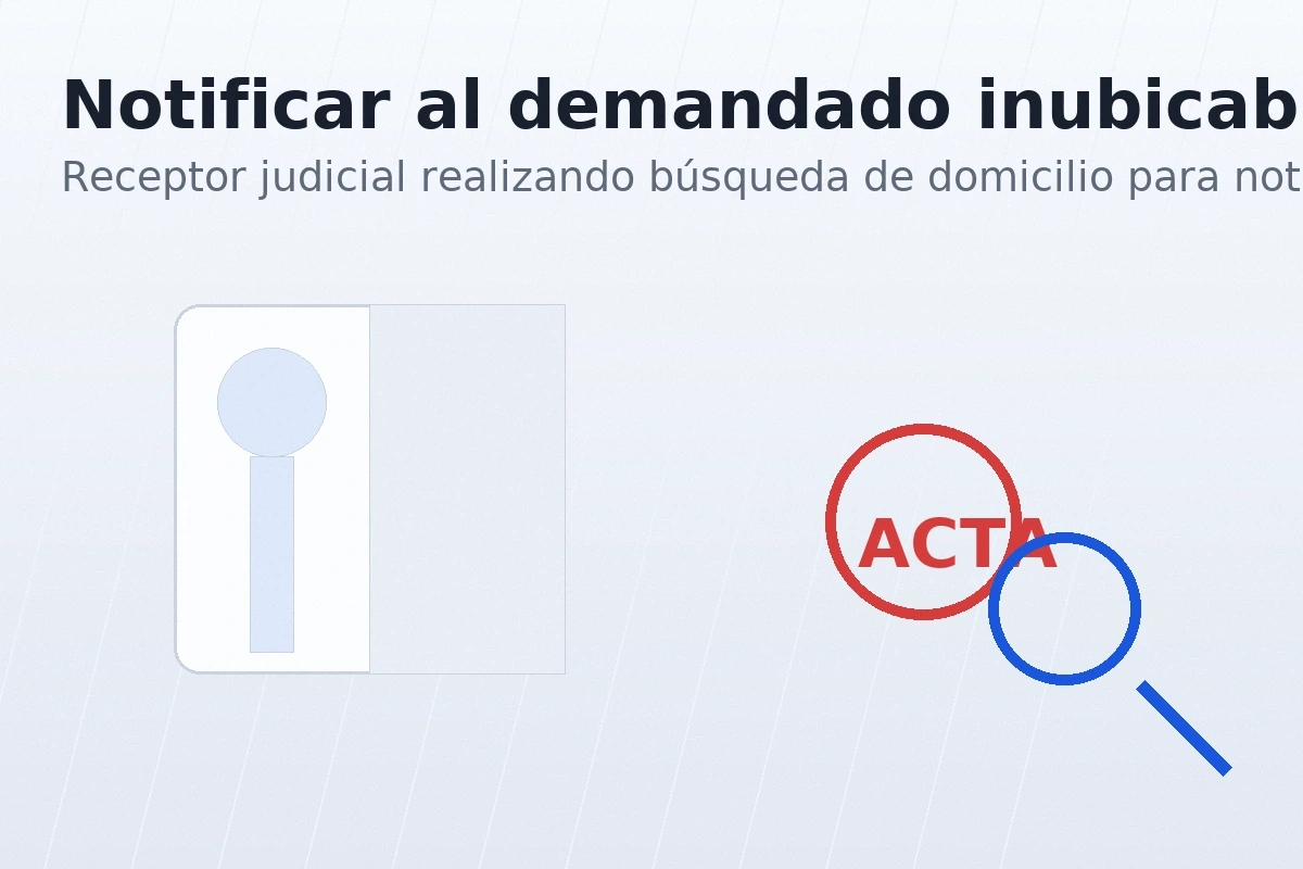 Receptor judicial realizando búsqueda de domicilio para notificar una demanda en Chile