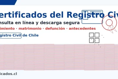 Certificados del Registro Civil de Chile: consulta en línea y descarga en PDF; nacimiento, matrimonio, defunción y antecedentes con verificación.