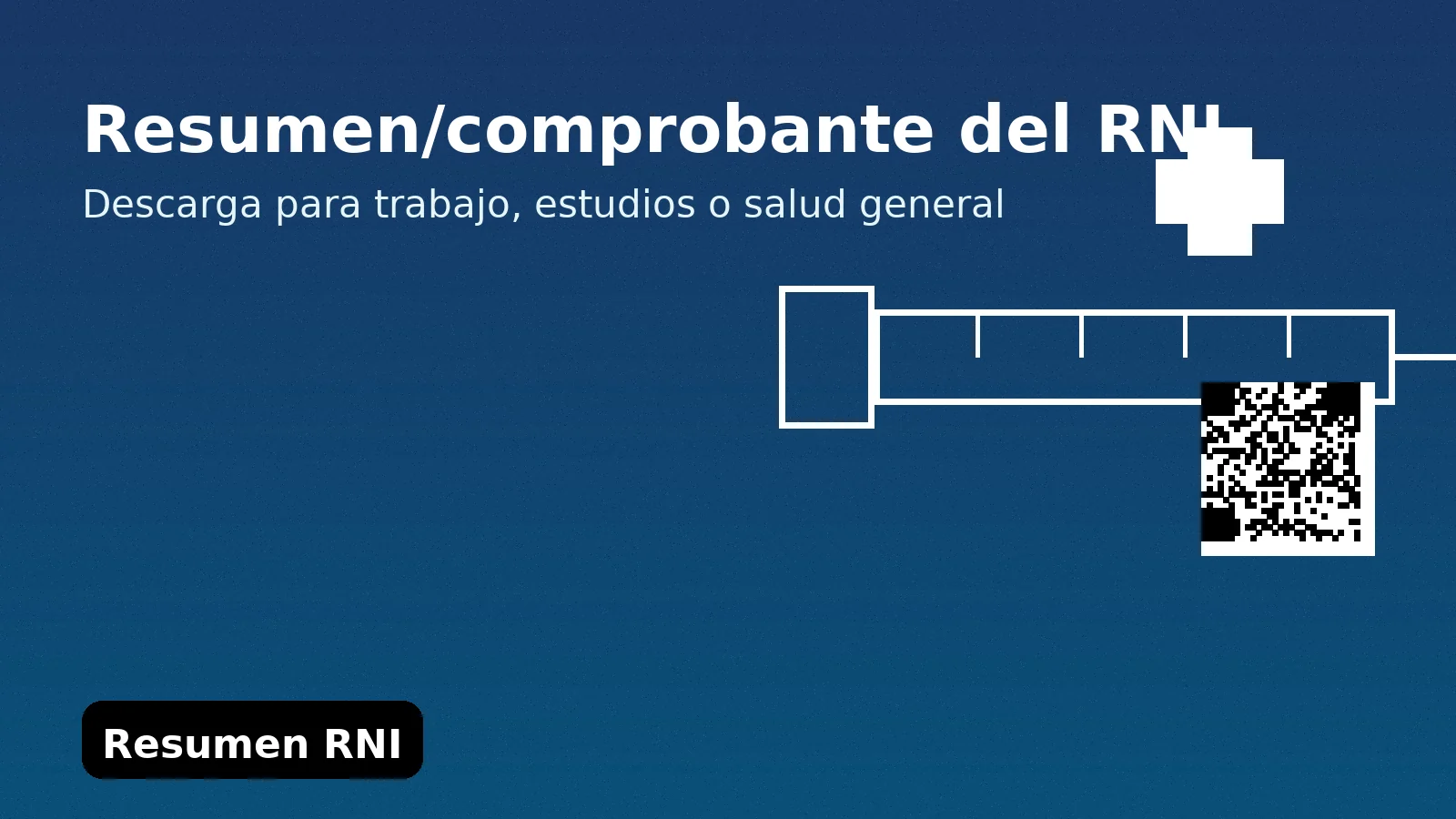 Resumen/comprobante del Registro Nacional de Inmunizaciones (RNI) para trabajo, estudios o salud — descarga oficial.