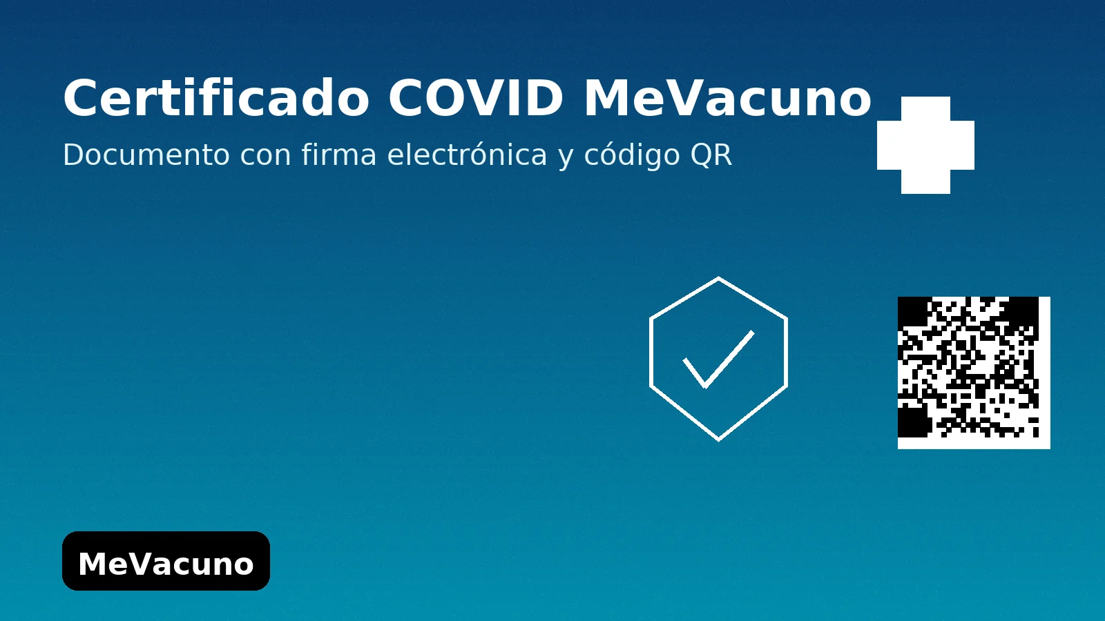 Certificado COVID MeVacuno con firma electrónica y código QR — válido para viajes y verificación.