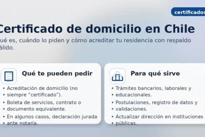 Certificado de domicilio en Chile: qué es y para qué sirve la acreditación de residencia