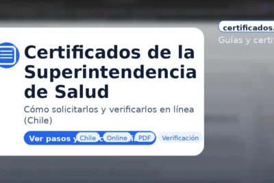 Certificados de la Superintendencia de Salud en Chile: solicitar y verificar en línea