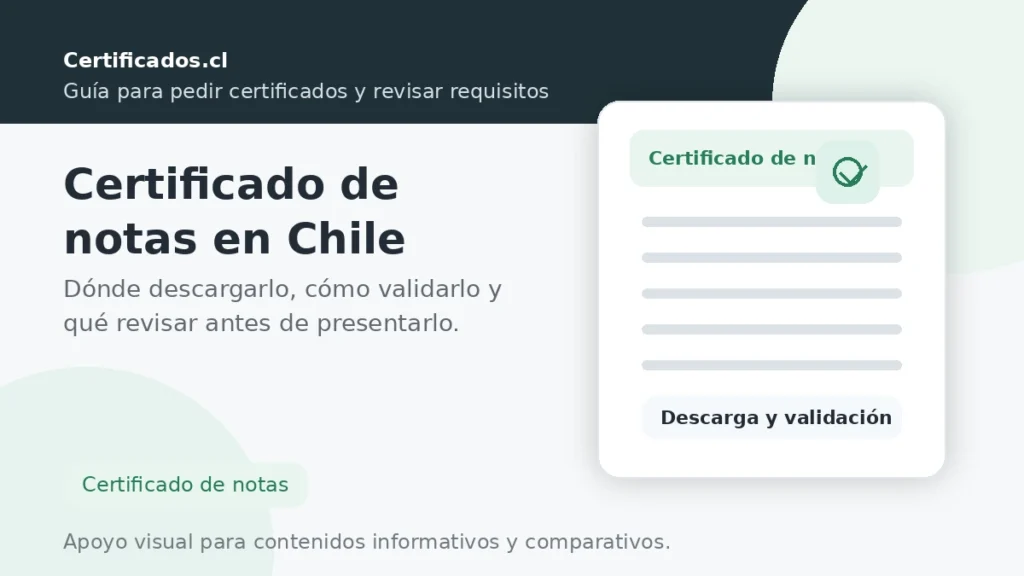 Certificado de notas en Chile: dónde descargarlo, cómo validarlo y qué revisar antes de usarlo