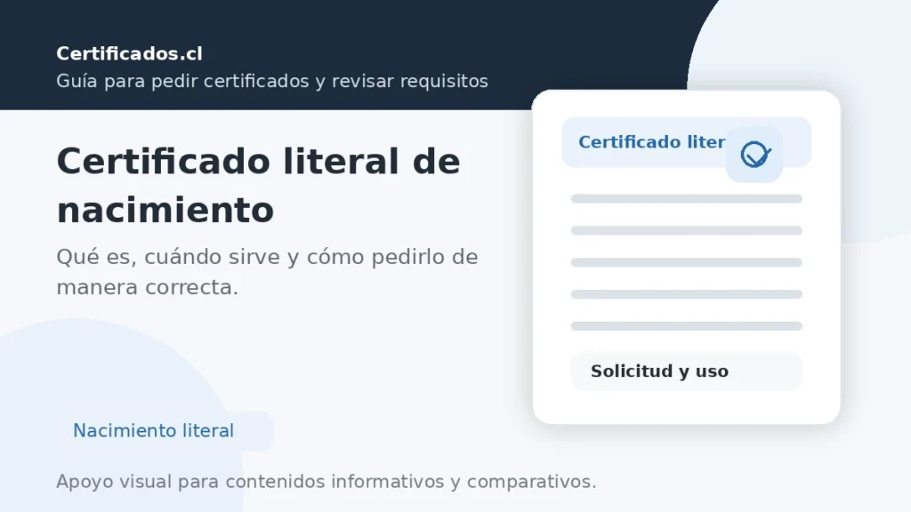 Certificado literal de nacimiento: qué es, cuándo sirve y cómo pedirlo correctamente