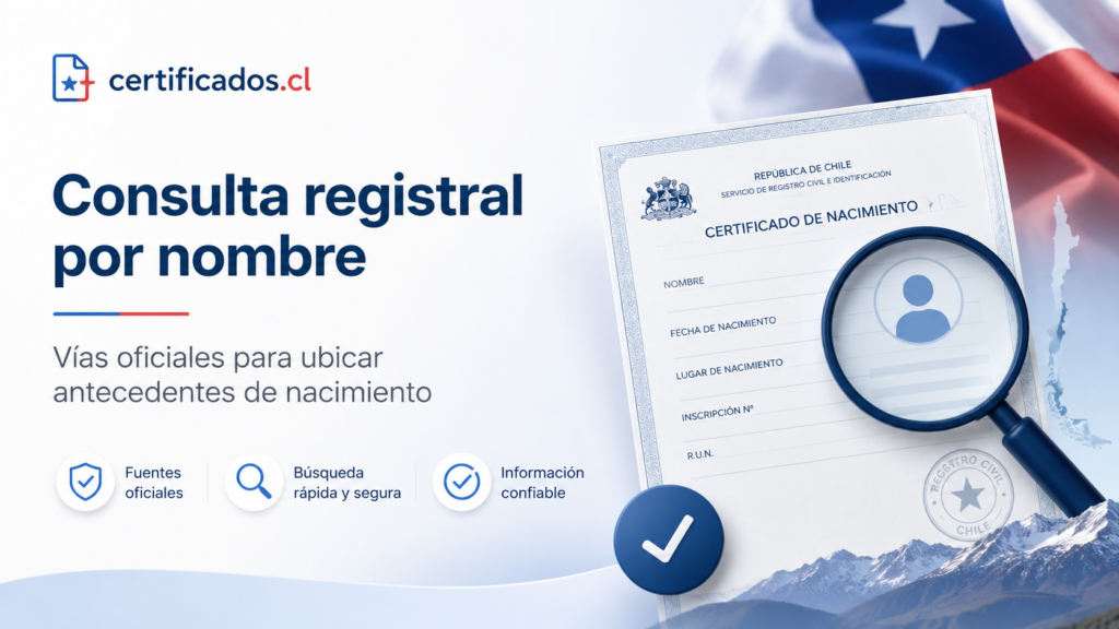 Cómo buscar una partida de nacimiento por nombre en Chile