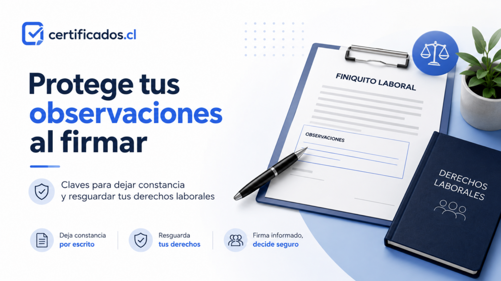 Reserva de derechos en el finiquito laboral
