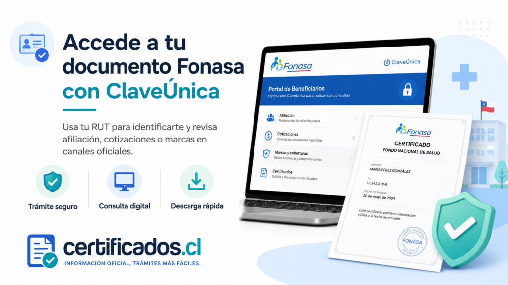 Certificado Fonasa con RUT