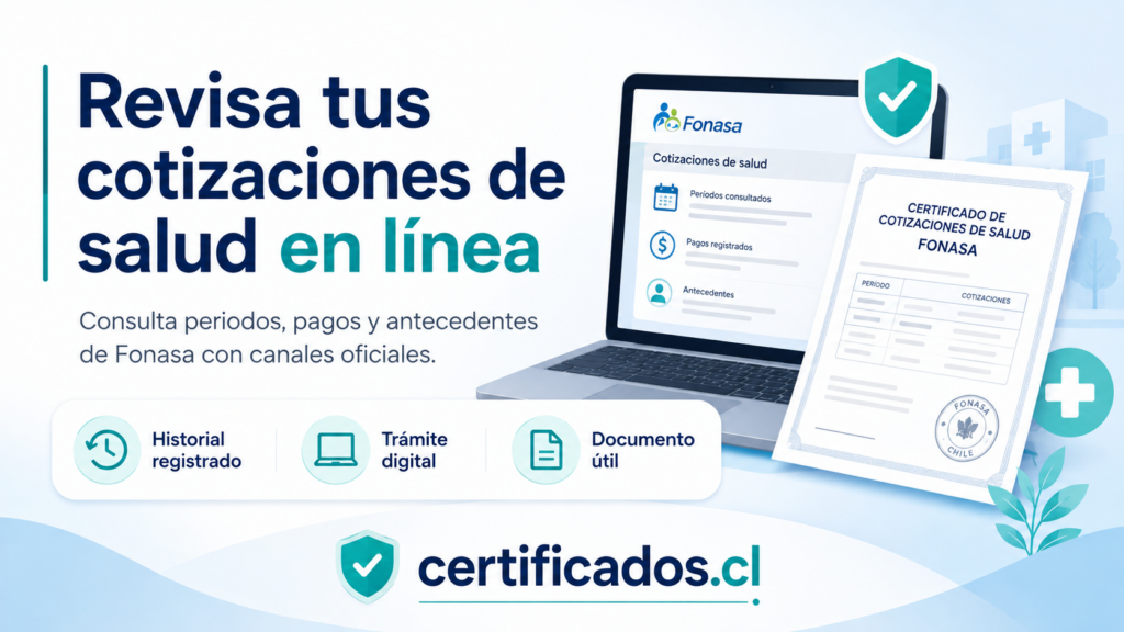 Certificado de cotizaciones Fonasa