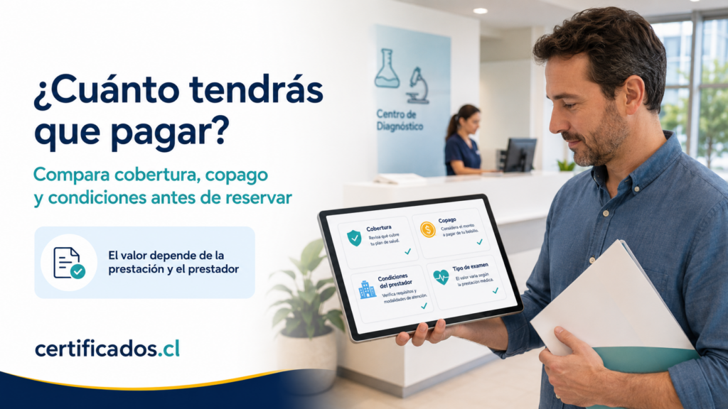 Cómo comparar cobertura, copago y condiciones antes de realizar un examen Fonasa
