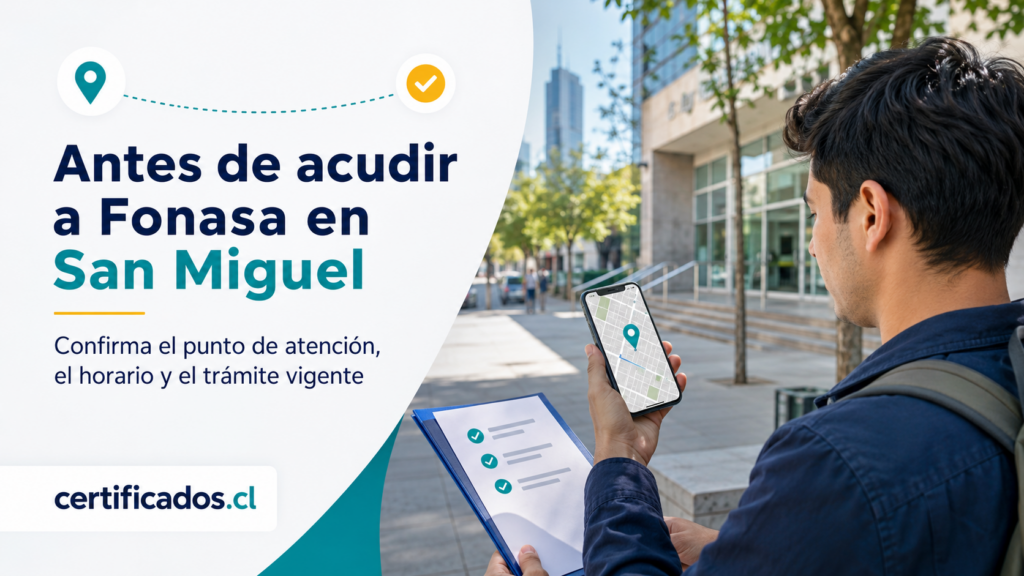 Cómo verificar el punto de atención de Fonasa en San Miguel antes de trasladarse