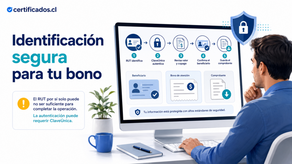Identificación segura para comprar un bono Fonasa con RUT y ClaveÚnica