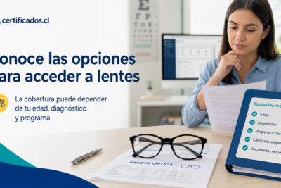 Opciones de acceso a lentes ópticos mediante Fonasa y programas de salud