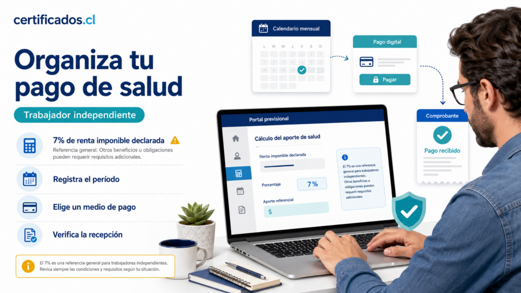 Pago de cotización de salud para trabajadores independientes mediante portal previsional