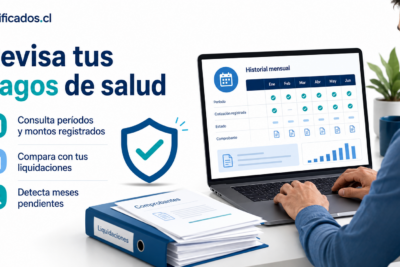 Revisión de pagos de salud y períodos mensuales registrados en Fonasa