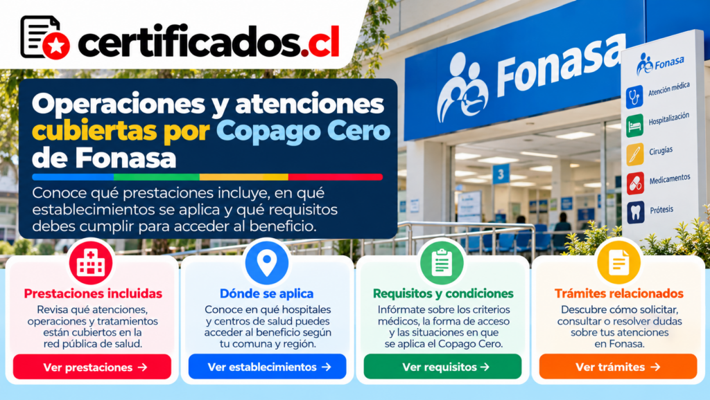Información sobre prestaciones de salud y atención pública de Fonasa en Chile
