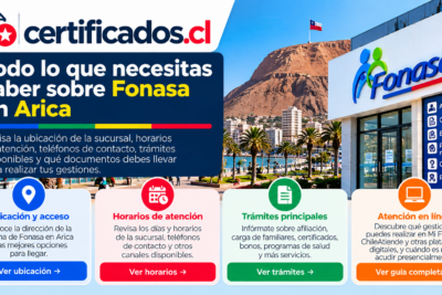 Información sobre ubicación, horarios, trámites y atención de Fonasa en Arica