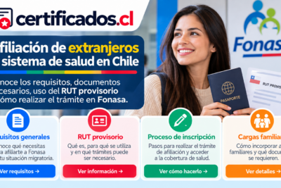 Afiliación a Fonasa para personas extranjeras en Chile con RUT provisorio, requisitos y documentación necesaria.