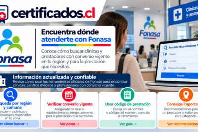 Buscador de clínicas y centros médicos con convenio Fonasa en Chile, con información para consultar prestadores por región y comuna.